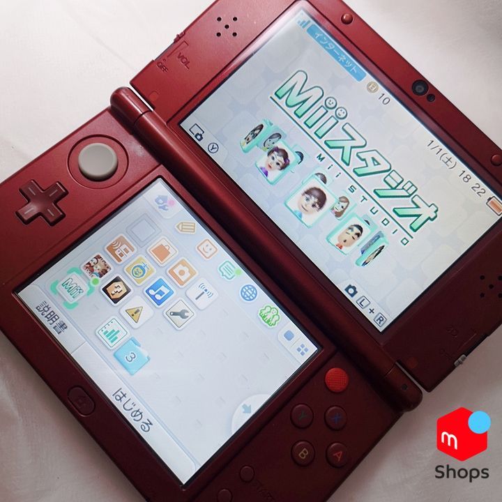 人気カラー]Newニンテンドー3DS LL メタリックレッド 下画面IPS液晶-