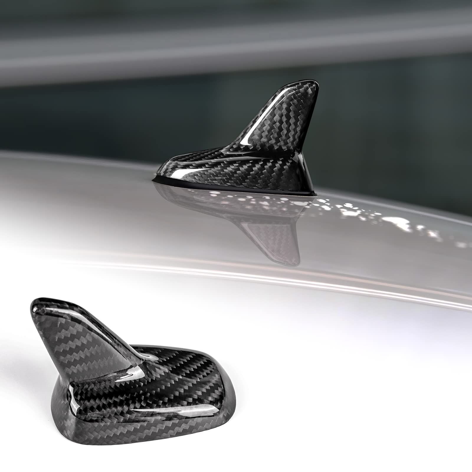 Color ブラック AIRSPEED フォルクスワーゲン アクセサリー リアルハードカーボンファイバー製 カーシャークフィンアンテナカバー デコレーションカバー 防水保護層 トゥーラン|ゴルフ7|ラマンド|ティグアン|パサート 外装トリム ブラック