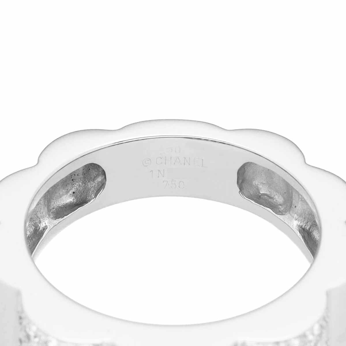 CHANEL シャネル カメリアリング ダイヤモンド 7号 K18WG 新品