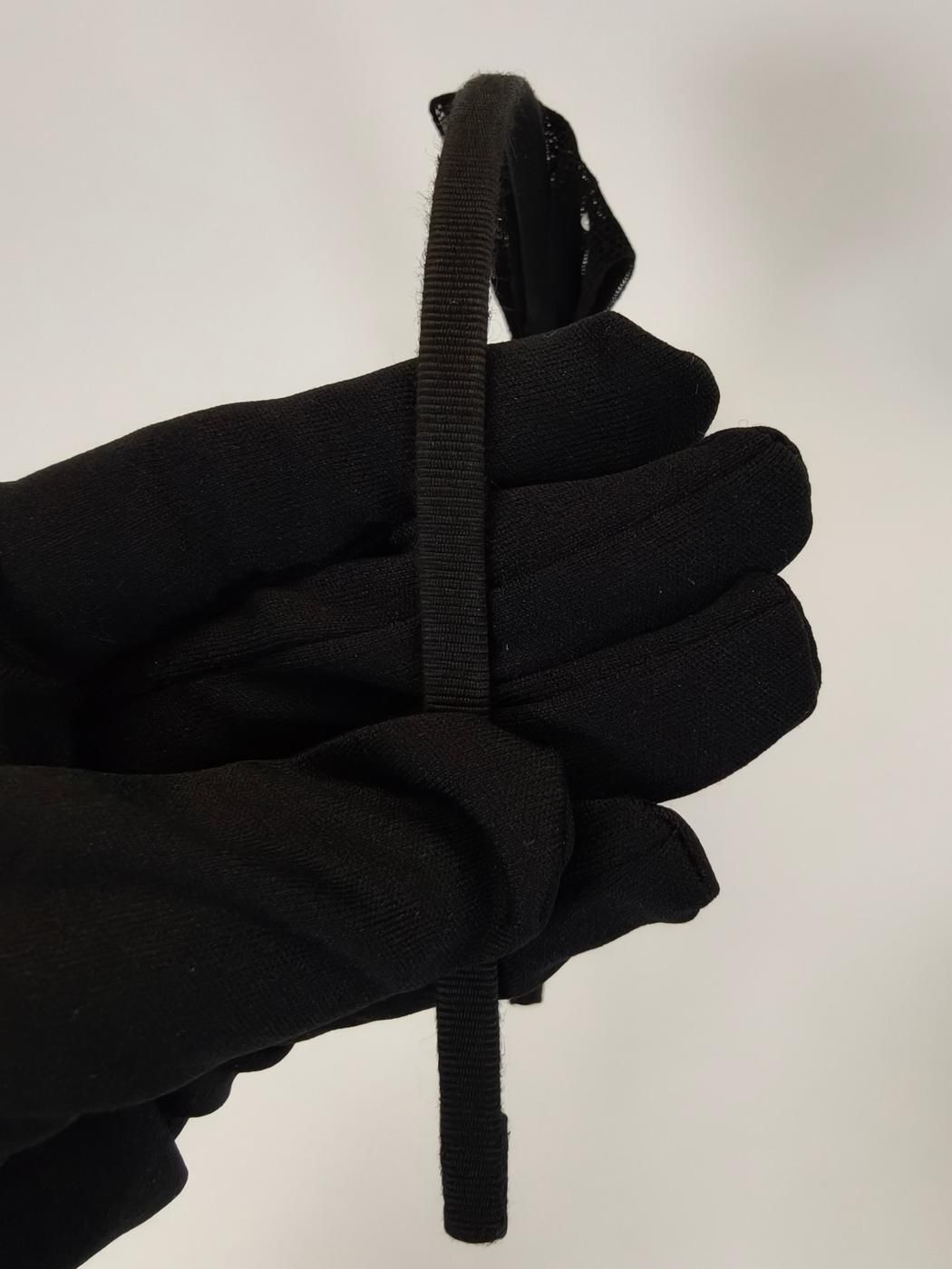 CHANEL シャネル ココマーク メッシュ リボン カチューシャ ブラック 管理番号 10393 NICORILABO_COM