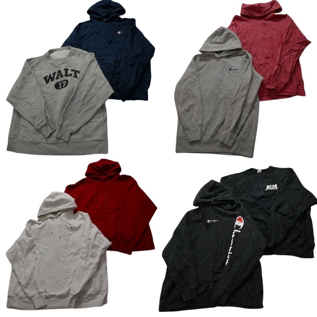 古着卸 チャンピオン Champion リバースウィーブ スウェット 8枚セット メンズ 2XL |3XL アームロゴ カレッジ風 古着 NC1028