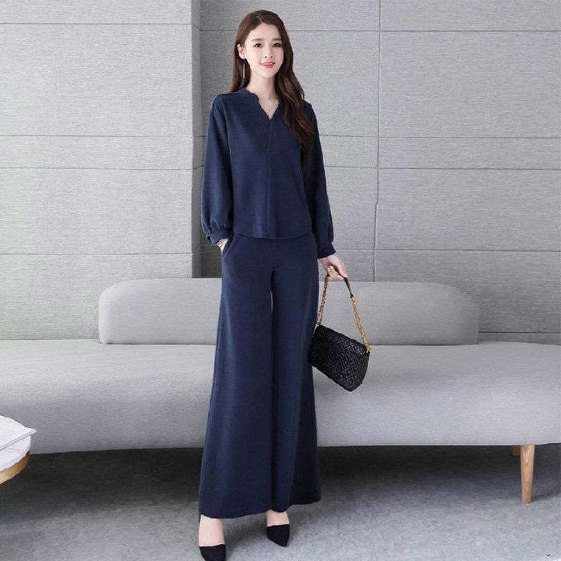 セットアップ パンツスーツ ネイビー 紺 レディース 女性