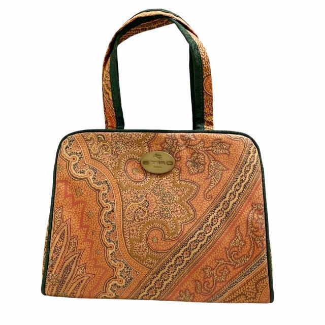 066 ETRO エトロ バニティバッグ ペイズリー 化粧ポーチ ブラウン エトロ ETRO バニティ ポーチ 化粧 コスメポーチ ペイズリー柄