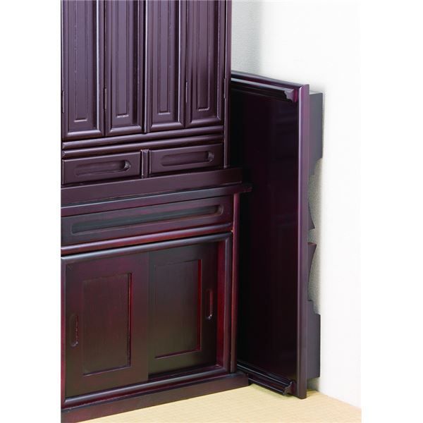 棚付き折りたたみ供物机 紫檀調 代引不可