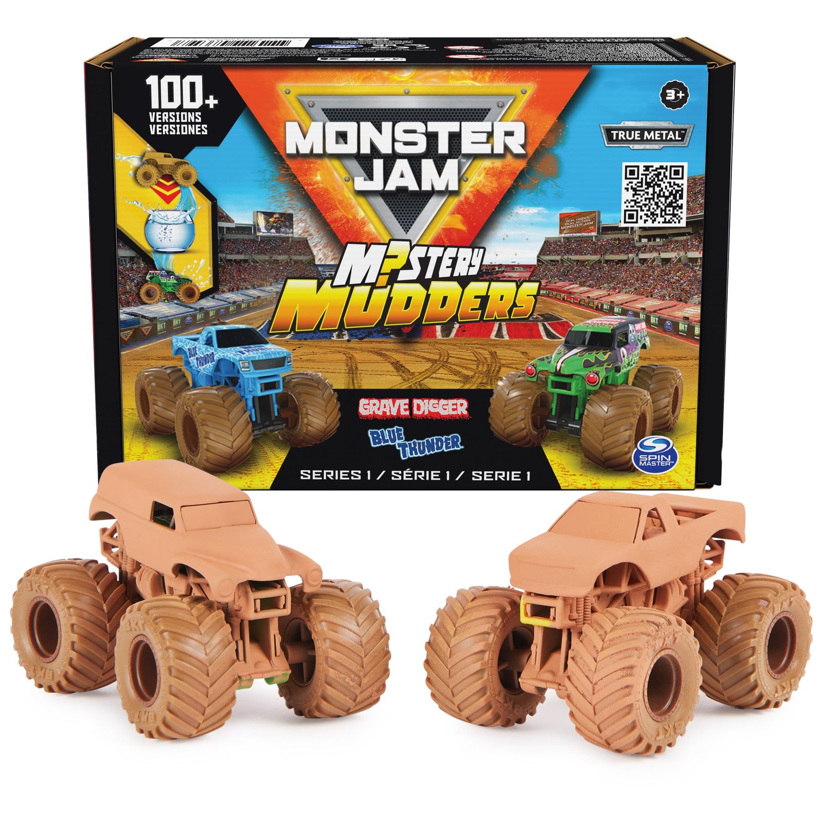 低価，爆買い Monster Jam、Mystery Mudders モンスタートラック2個パック、公式1:64ダイキャスト車両、ウォッシュして明らかにする(スタイルは異なります)、3歳以上の男の子向け子供用おもちゃ [(新品)ミステリ その他