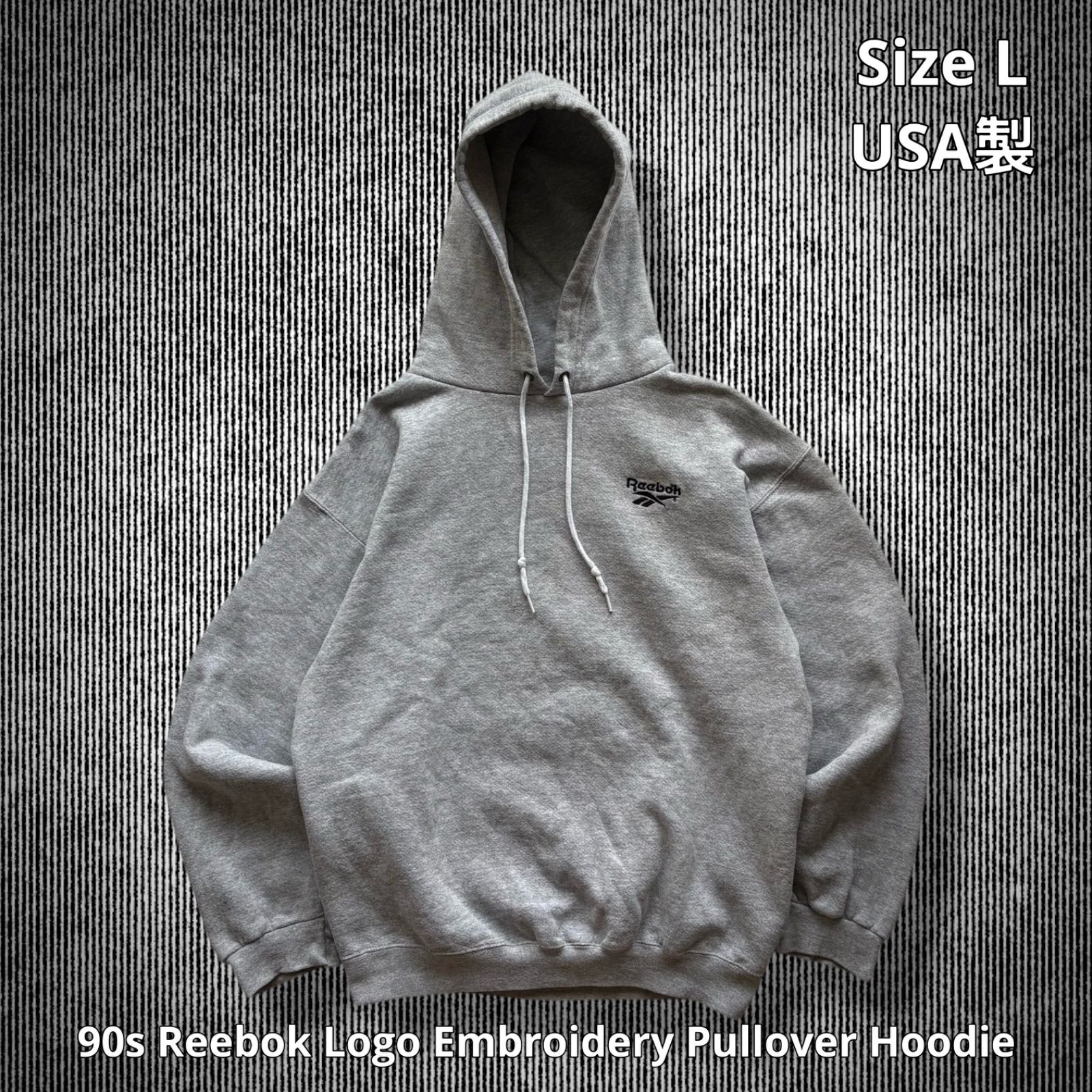 90s Reebok Logo Embroidery Pullover Hoodie リーボック ロゴ 90s Reebok Logo Embroidery Pullover Hoodie リーボック ロゴ