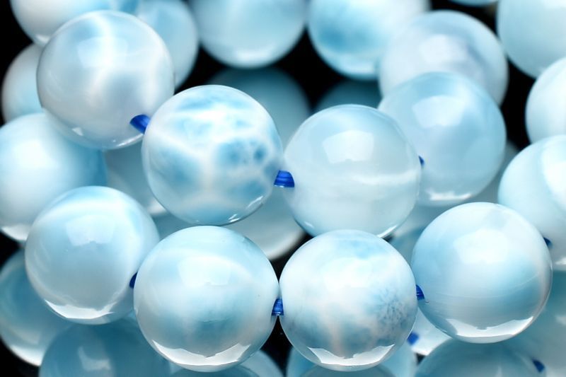 １点物 AAA 癒やしの石 ラリマー 8.5mm ブレスレット パワーストーン 天然石 _U7544