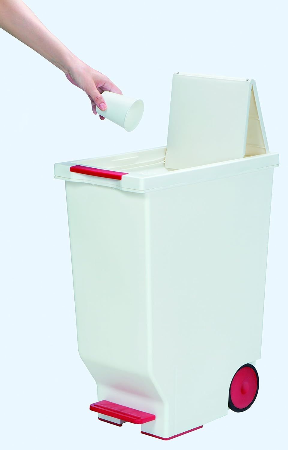 3個セット 平和工業 ゴミ箱 スライドペダルペール 45L ブラウン