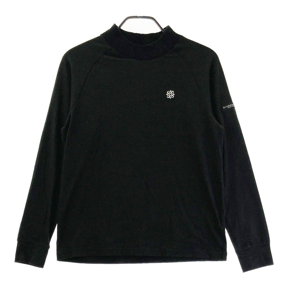 新品St.ANDREWSゴルフ長袖モックシャツブラックMレディース