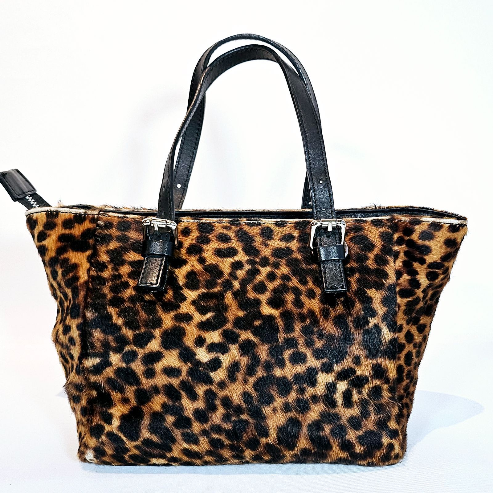 【未使用・保管袋付】ラルフローレン ハラコ ヒョウ柄 ハンドバッグ ヒョウ柄 ハラコのトート、ショルダーバッグ