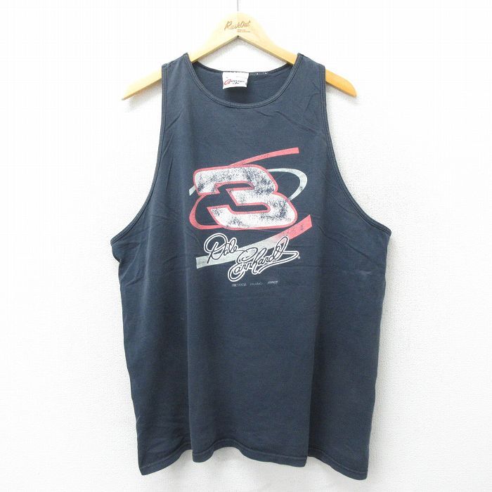 XL/古着 ビンテージ タンクトップ メンズ 00s デイルアンハート 3 大きいサイズ 黒 ブラック 24jul04 中古
