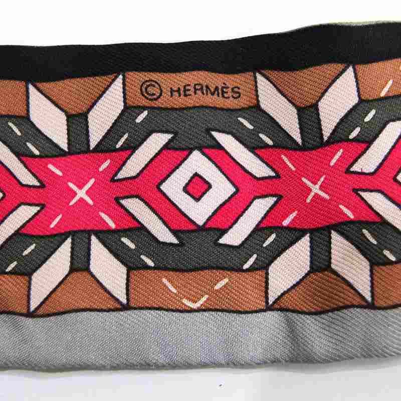 エルメス HERMES ツイリー スカーフ グレー バレリーナ シルク