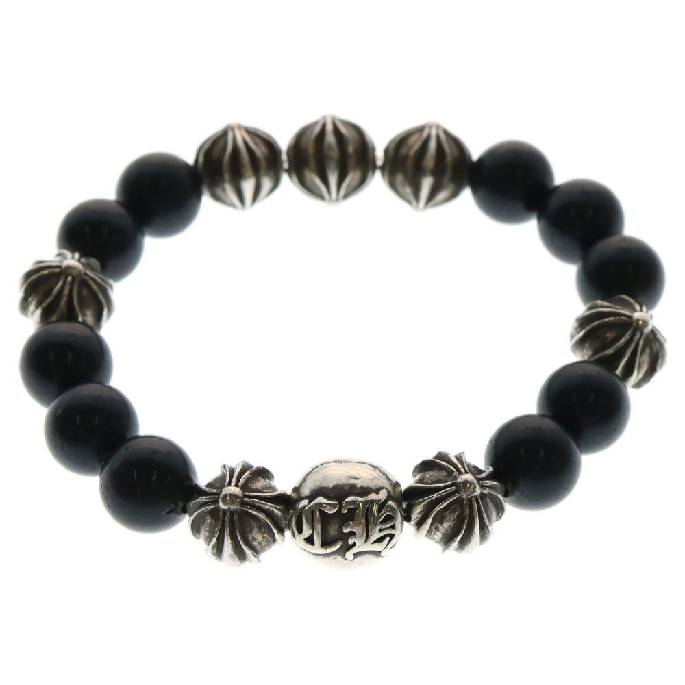 クロムハーツ 10mm BEAD ブレスレット オニキス ビーズ シルバー CHROME HEARTS クロムハーツ 10mm BEAD ブレスレット オニキス