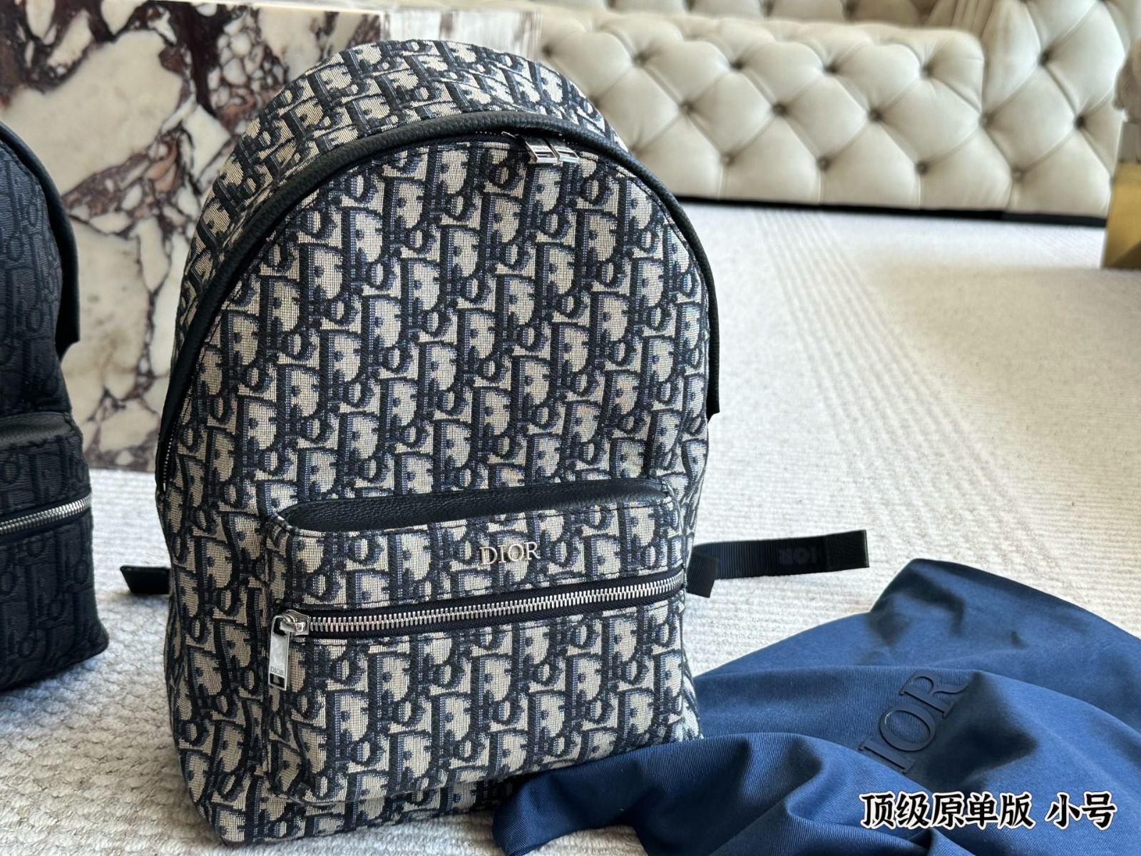 【Dior】OBLIQUE BUCKET BAG オブリーク バケット バック Small Signature Bucket Bag Blue Dior Oblique Jacquard and