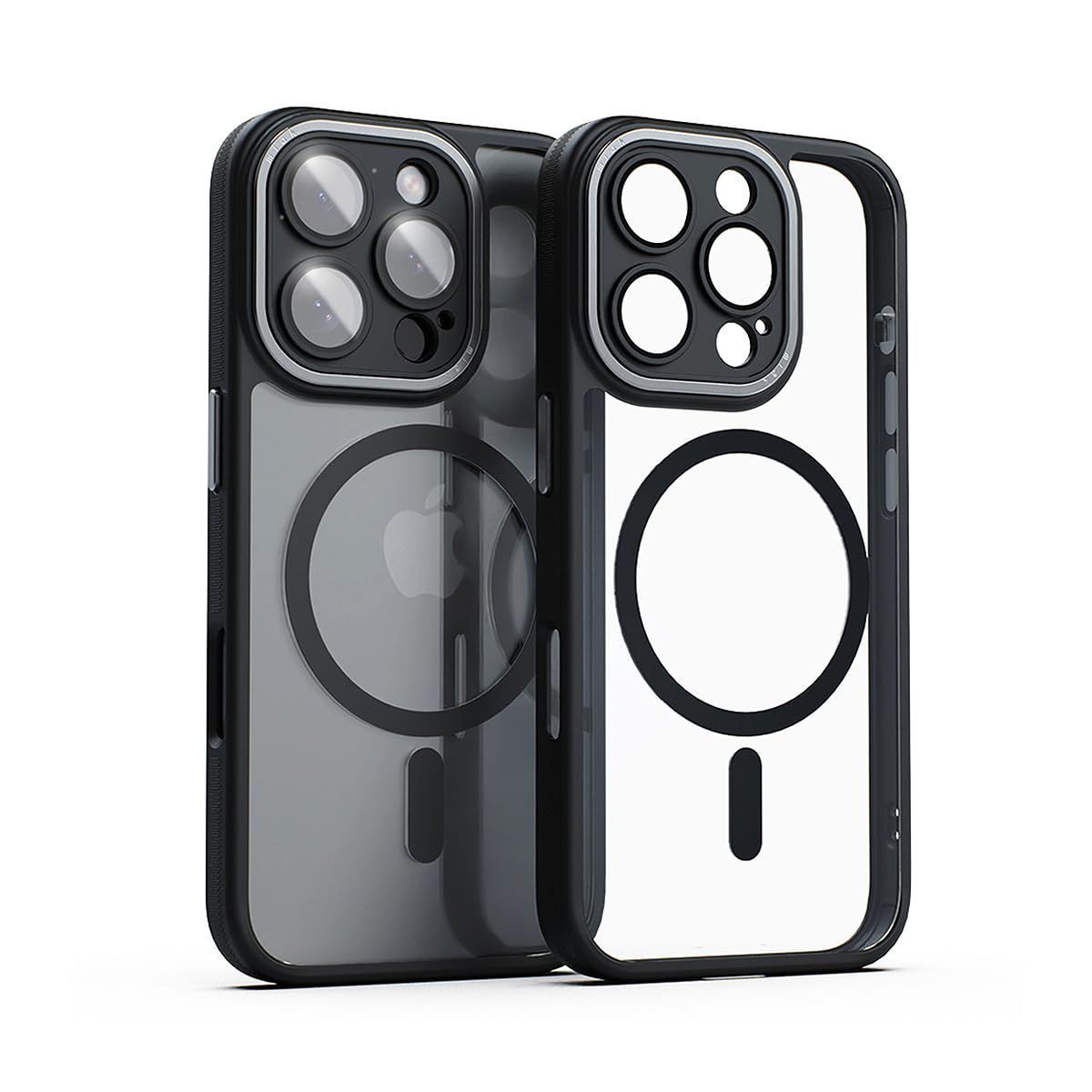 新品 miak iPhone 16 pro ケース レンズガード 一体型 MagSafe対応 クリアケース[ カメラレンズ保護 アルミ合金カメラフレーム・ボタン 衝撃吸収 エアークッション 耐衝撃 防塵 背面ポリカーボネー