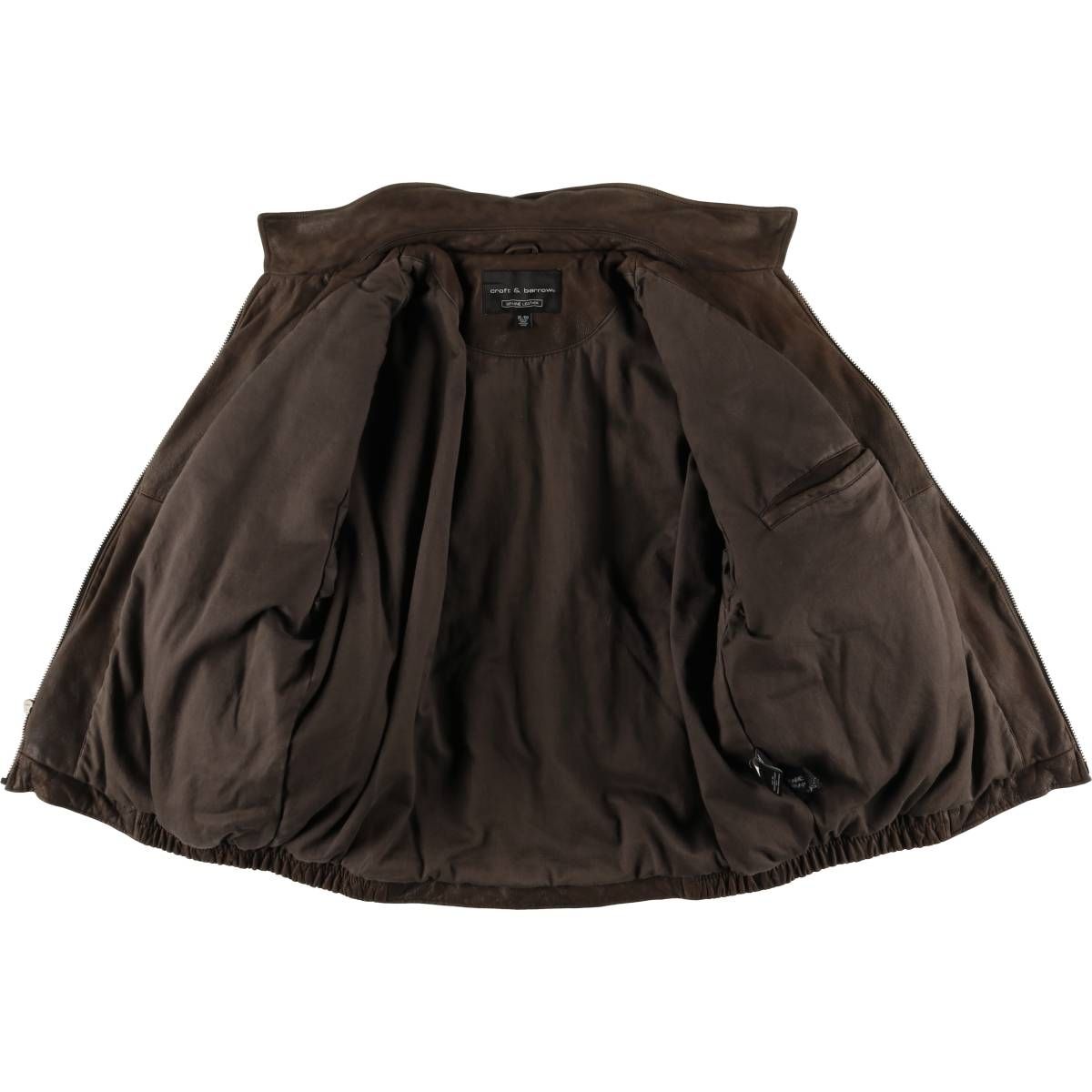 古着 クラフトアンドバロー CROFT&BARROW スイングトップタイプ レザー  