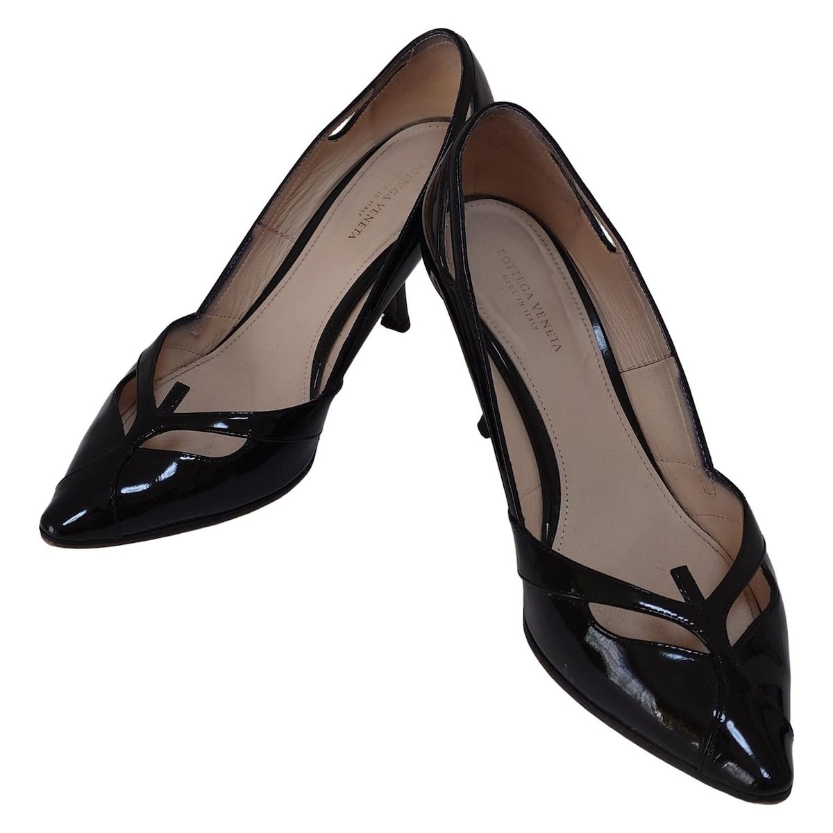 定価15.9万☆超美品ボッテガヴェネタAtomic パンプス黒36ストラップ