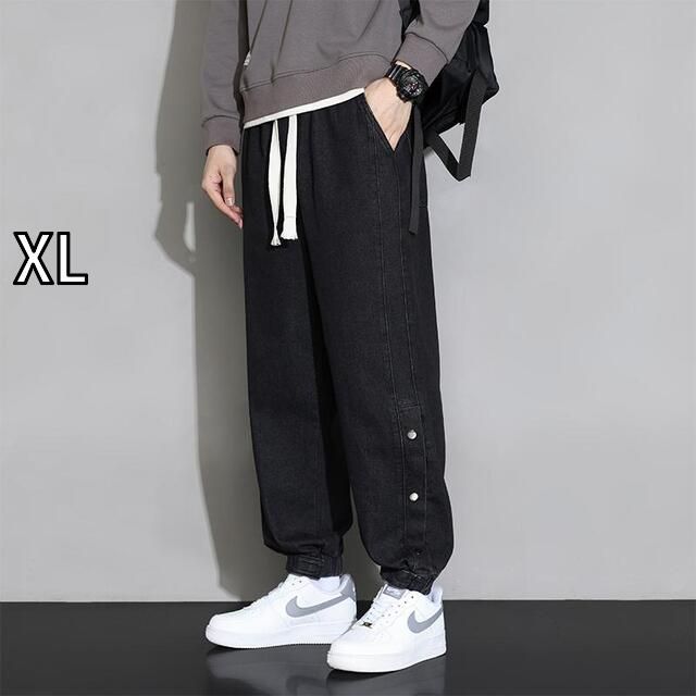 [XL]メンズ ファッション 服 男性用 オシャレ シンプル 大人 かっこいい 大きいサイズ ストリート 紳士服 夏 薄手 ストリート ジーンズ ズボン ストレート レッグ カジュアル パンツ 