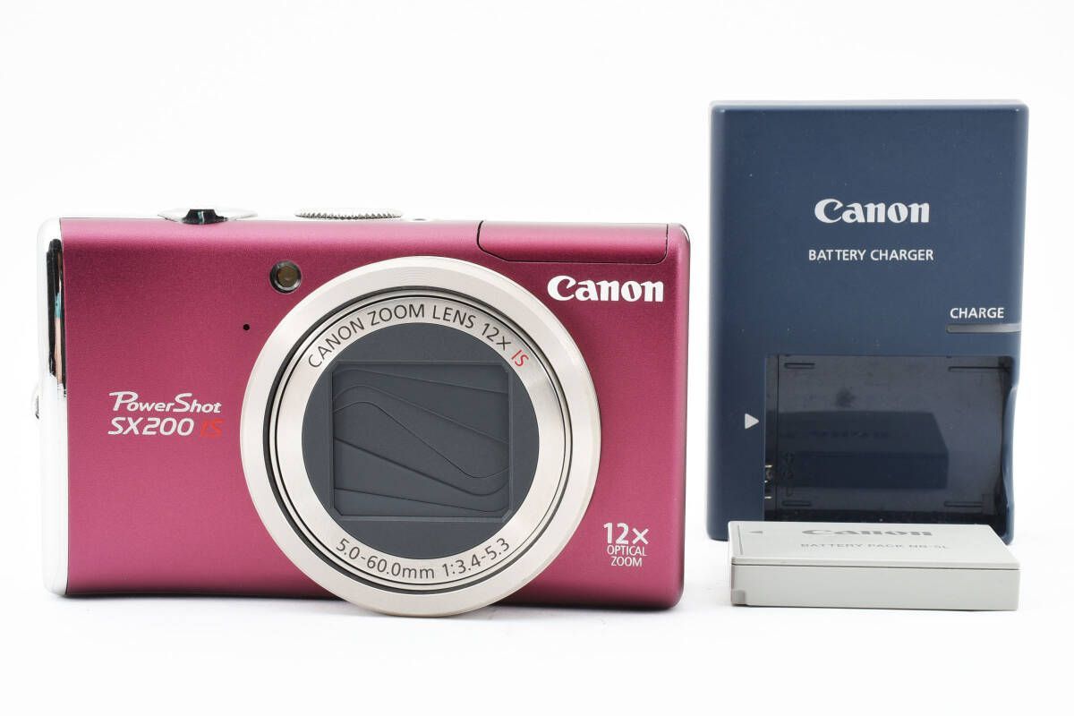 CANON PowerShot SX200 IS ボルドーレッド 【例】 コンパクトデジタル 