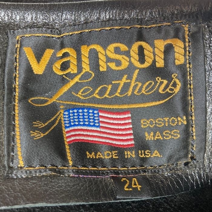 ☆VANSON バンソン レザーチャップス パンツ ブラック Size 24 - メルカリ