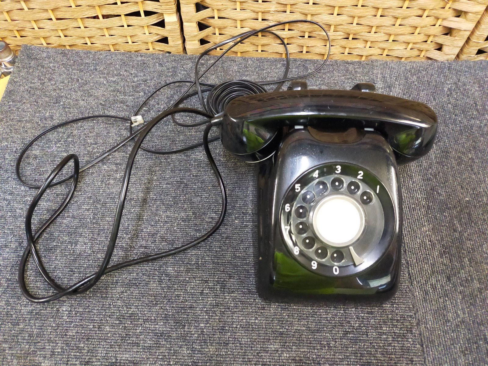 黒電話　 昭和レトロ 日本電信電話公社 アンティーク 黒電話/日本電信電話公社】アンティーク昭和レトロ 電話機 インテリア