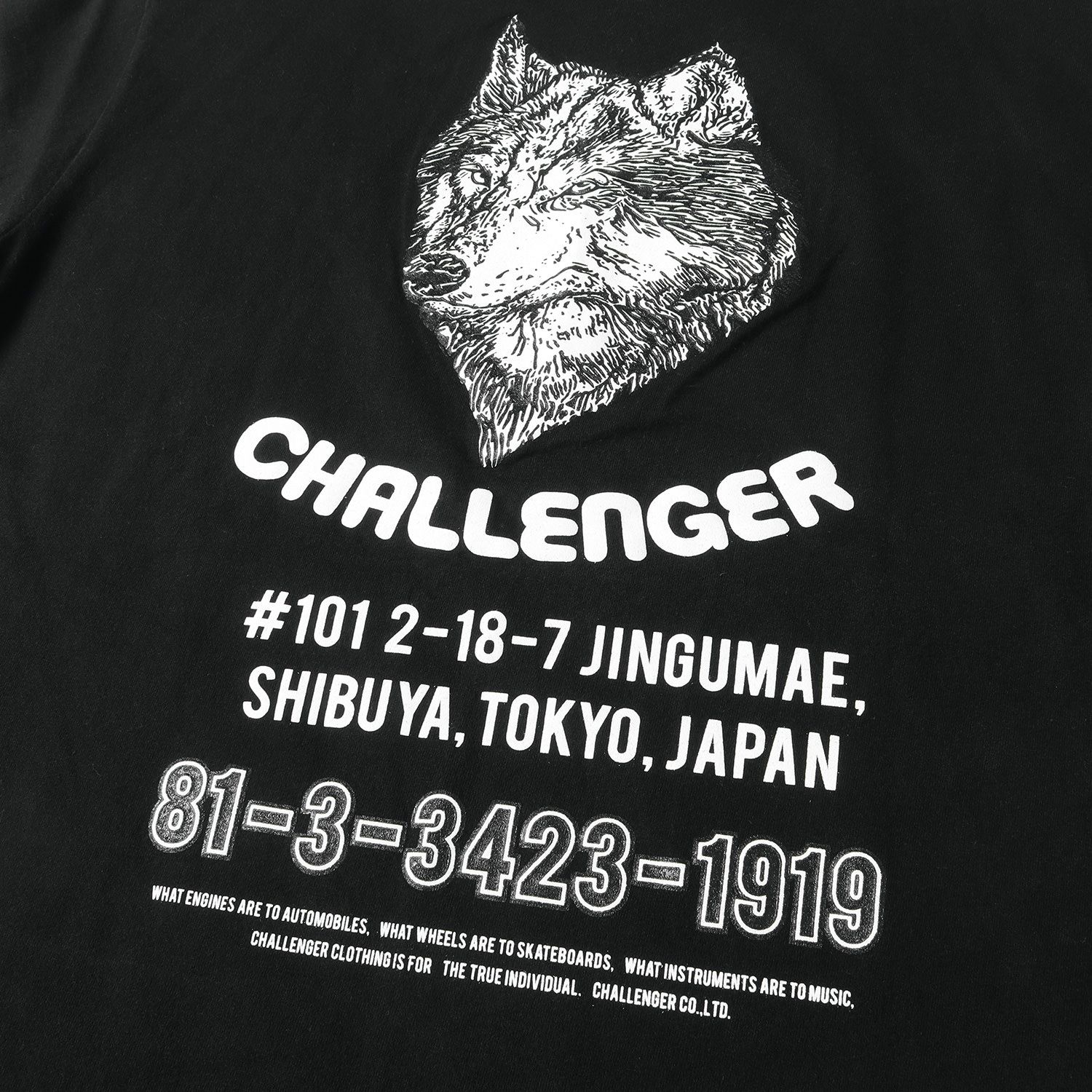 CHALLENGER チャレンジャー Tシャツ サイズ:M ウルフ 狼 グラフィック 