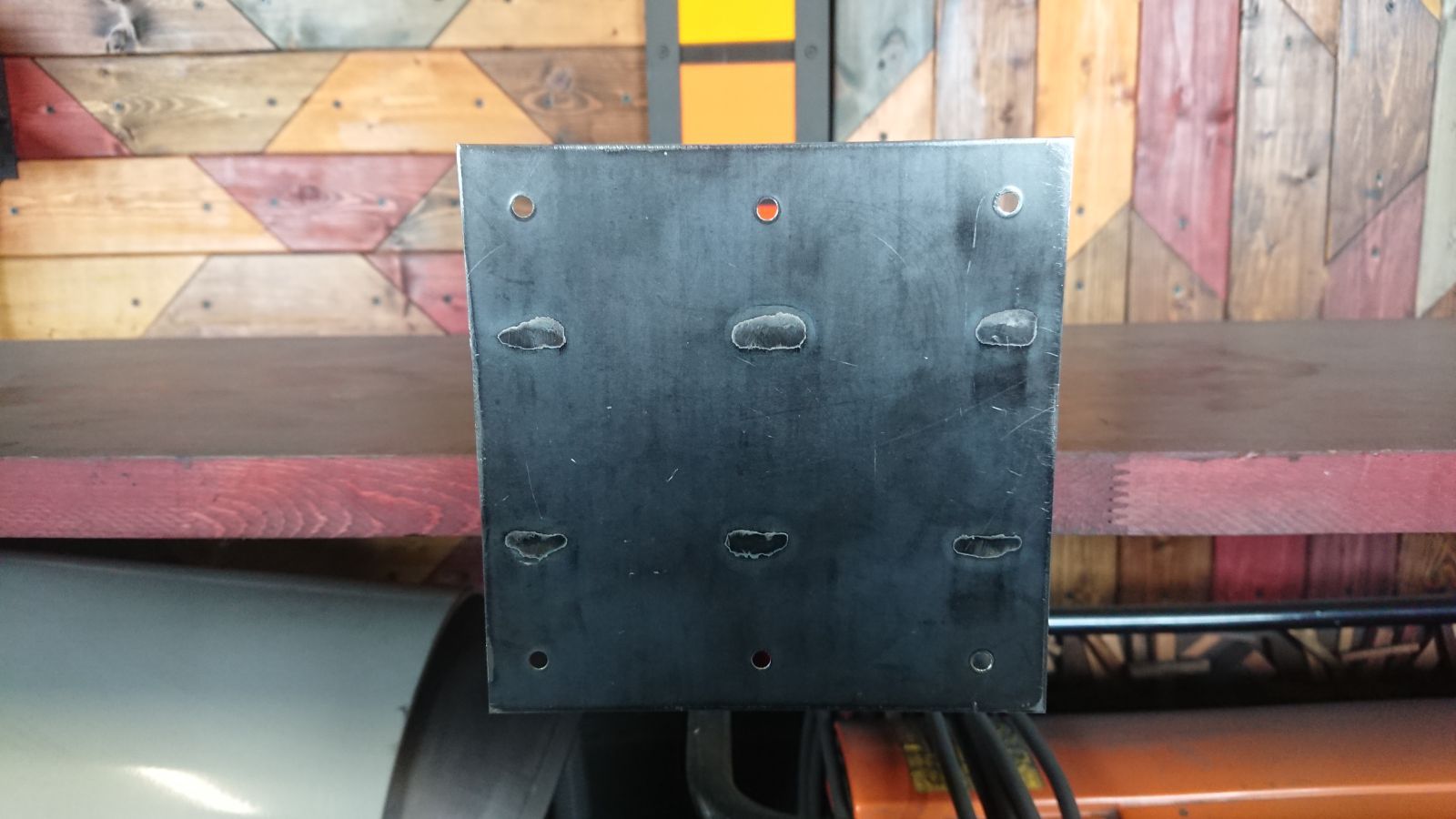 家具 マットホワイトでアイアンな極太鉄脚♪ 50×100×650mm 波