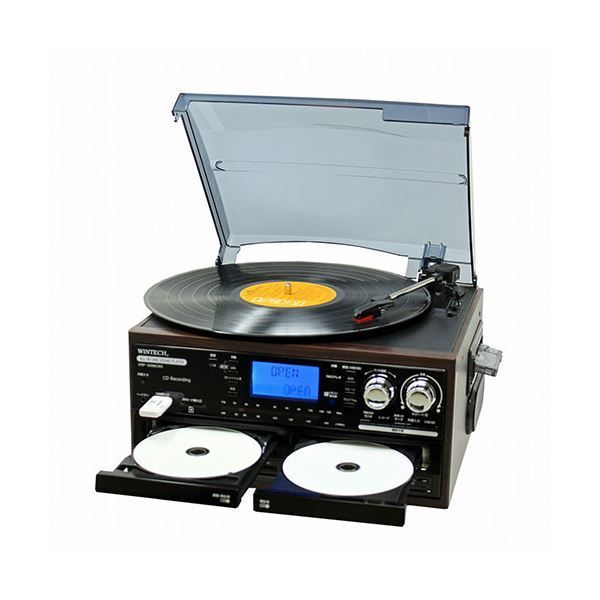 WINTECH スピーカー搭載ダブルCD 書込対応 マルチオーディオプレーヤー KRP-309MCWS