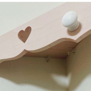 セット売り！ハートスモーキーピンクシェルフ棚 ウォールラック三角