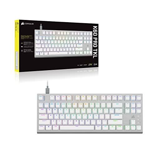 ☆CORSAIR K60 PRO TKL RGB ゲーミングキーボード ホワイト-