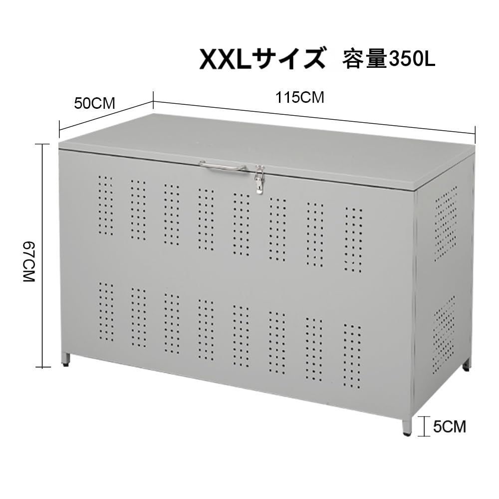 数量 ゴミ収集ボックス 屋外 ごみ集積所 大容量 ゴミ箱 カラスよけ 野良猫対策 屋外ゴミ収納庫 ゴミ荒らし防止 庭用 OSJ 容量350L