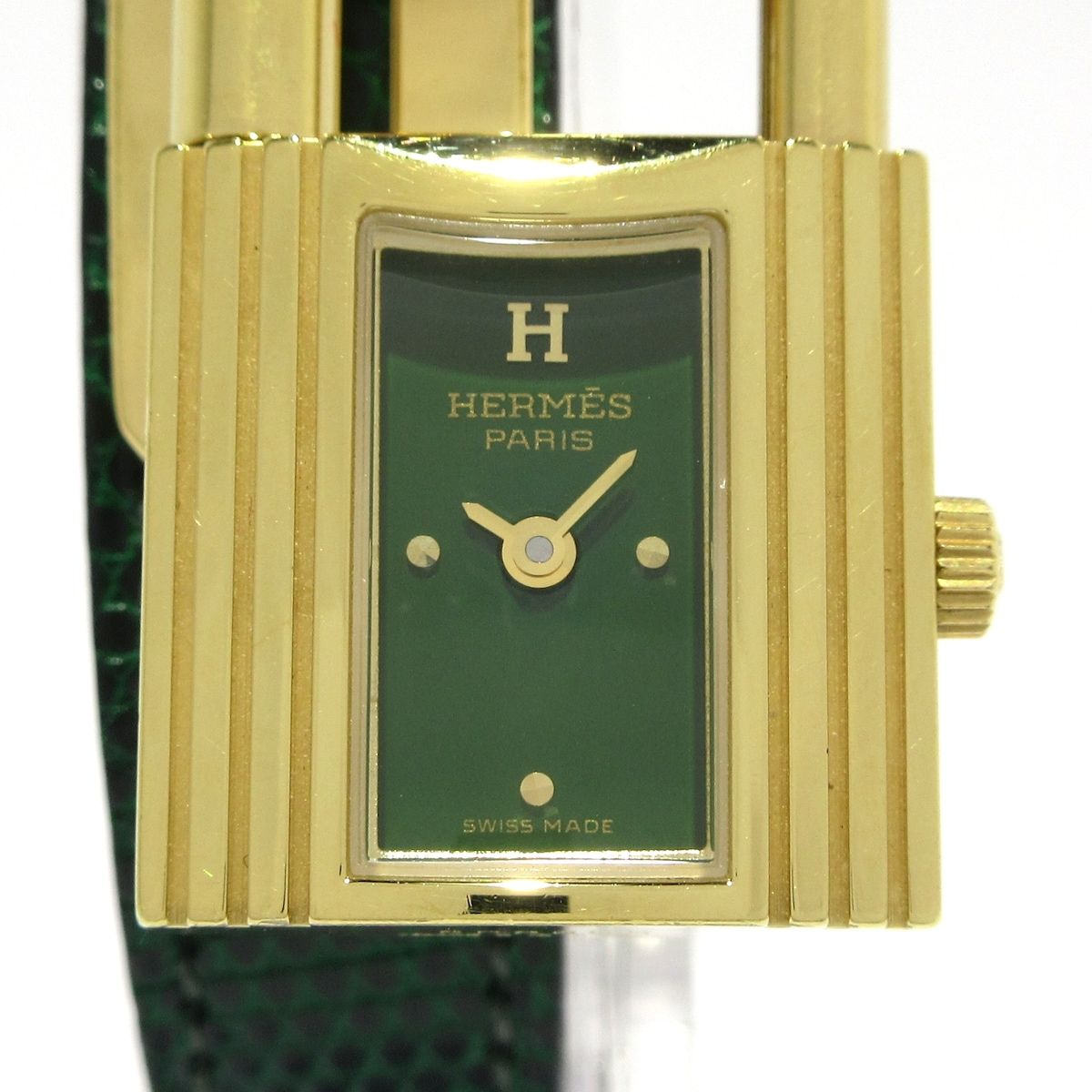 HERMES エルメス 腕時計 ケリーウォッチ レディース □A グリーン