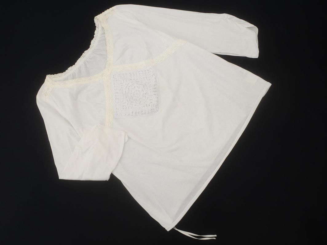美品/クリッツィア EVEX by KRIZIA カットソー 表記 42号 L 11号 相当 白 ホワイト レディース 春 秋 トップス 長袖 綿100 コットン EVEX by KRIZIA エヴェックスバイクリツィア ゼブラ柄