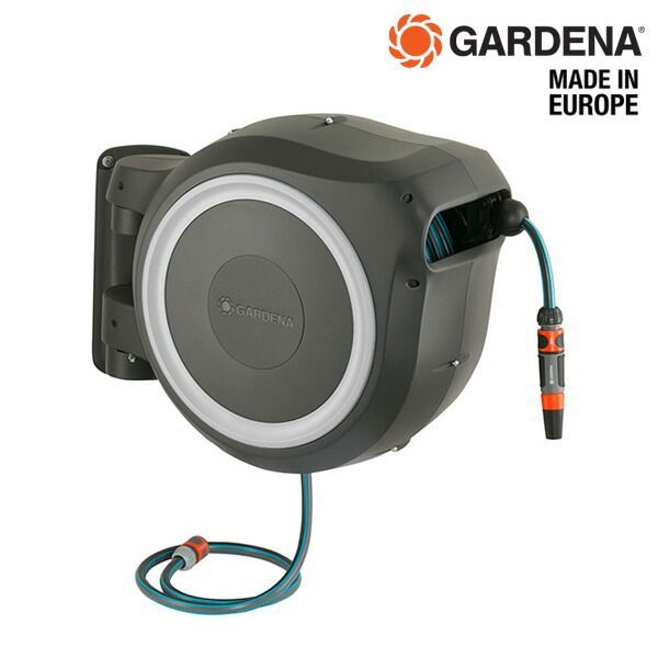 ガルデナ 壁掛け用自動巻取りホースボックス M L シルバー 18622-20 GARDENA 園芸用 散水ホース 水道ホース