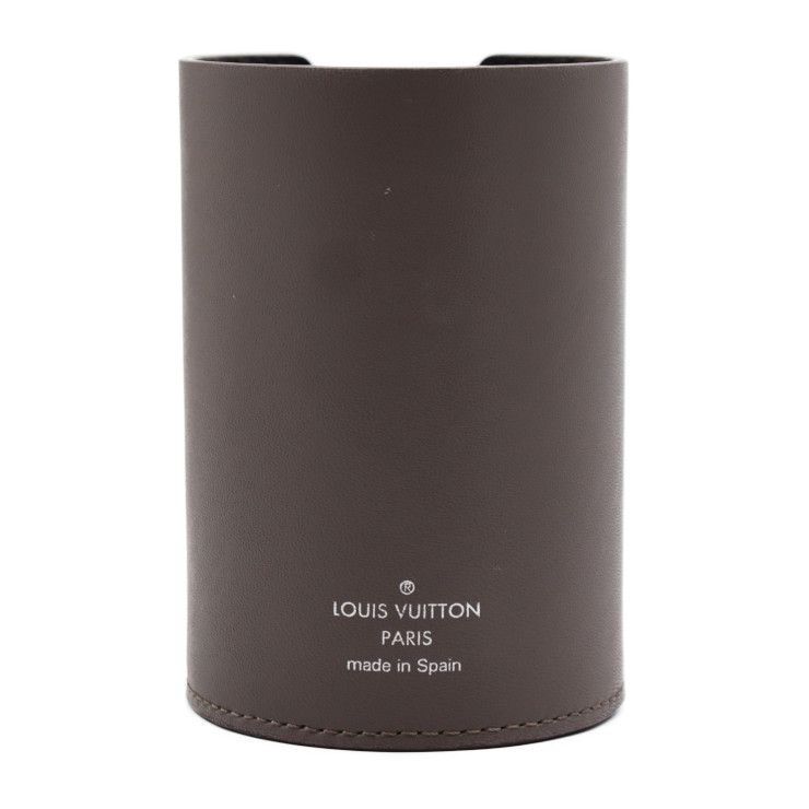 LOUIS VUITTON ルイヴィトン  ポ クレヨン ガストン ペン立て ヴィトン ポ クレヨン ガストン PVC×レザー ペン立て ゴールド