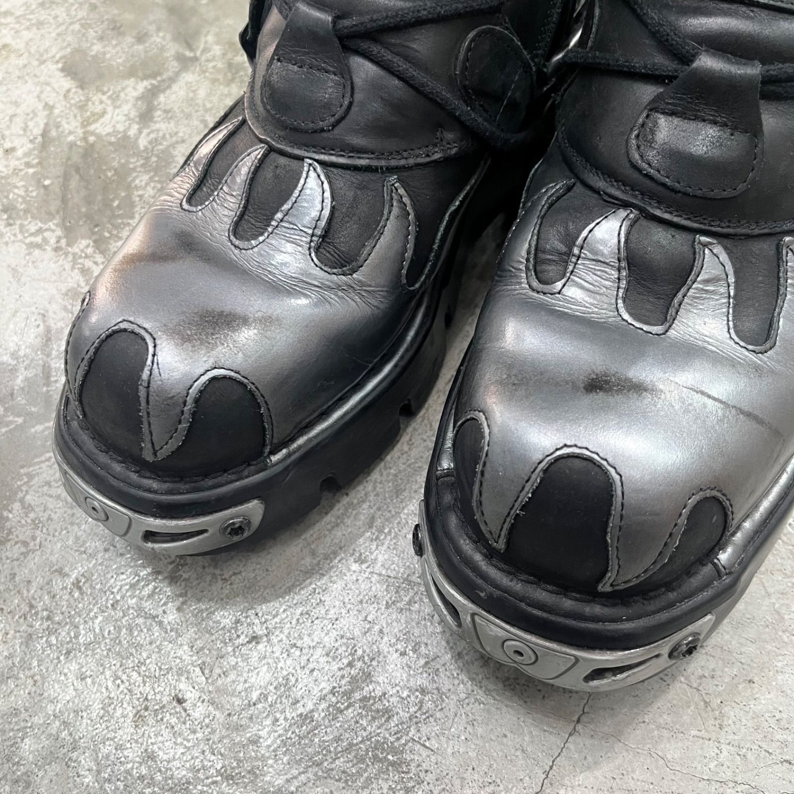 ⭐️極美品⭐️　NEW ROCK ニューロック　メタルプレート　ワークブーツ　黒 ニューロック ブーツ NEW ROCK/ニューロック/M-WALL106N-C15