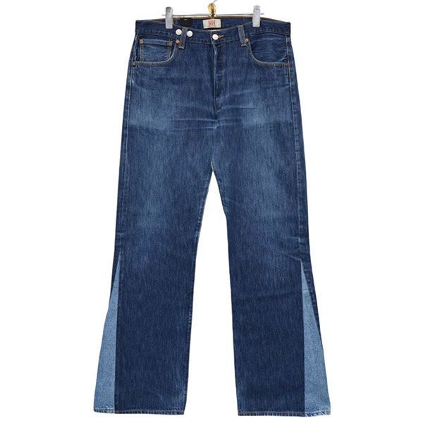 【1/28値下げ】 BASICK　ベーシック　2023SS　Flared Denim Vintage Levis　リメイクフレアデニムパンツ　B-LV01　8054000184637