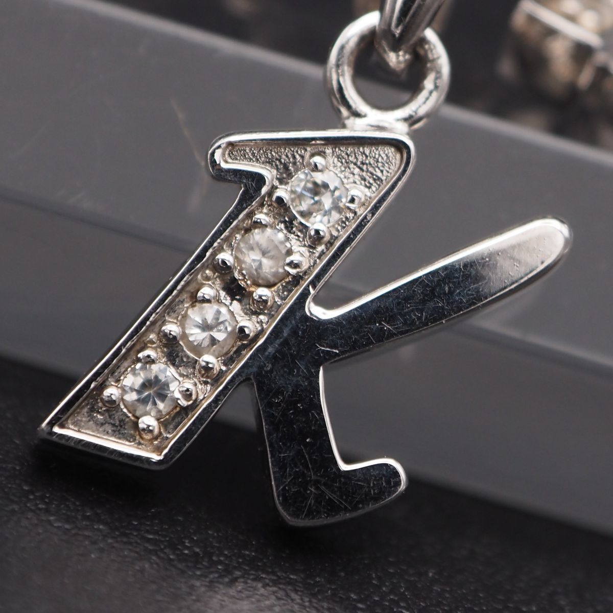 J048 ダイヤモンド風 SILVER925刻印 ペンダント ネックレス 鍵