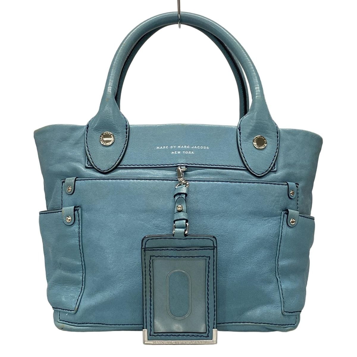 MARC JACOBS ターコイズブルー　レザー ハンドバッグ THE SNAPSHOT MARC JACOBS マークジェイコブス ショルダーバッグ