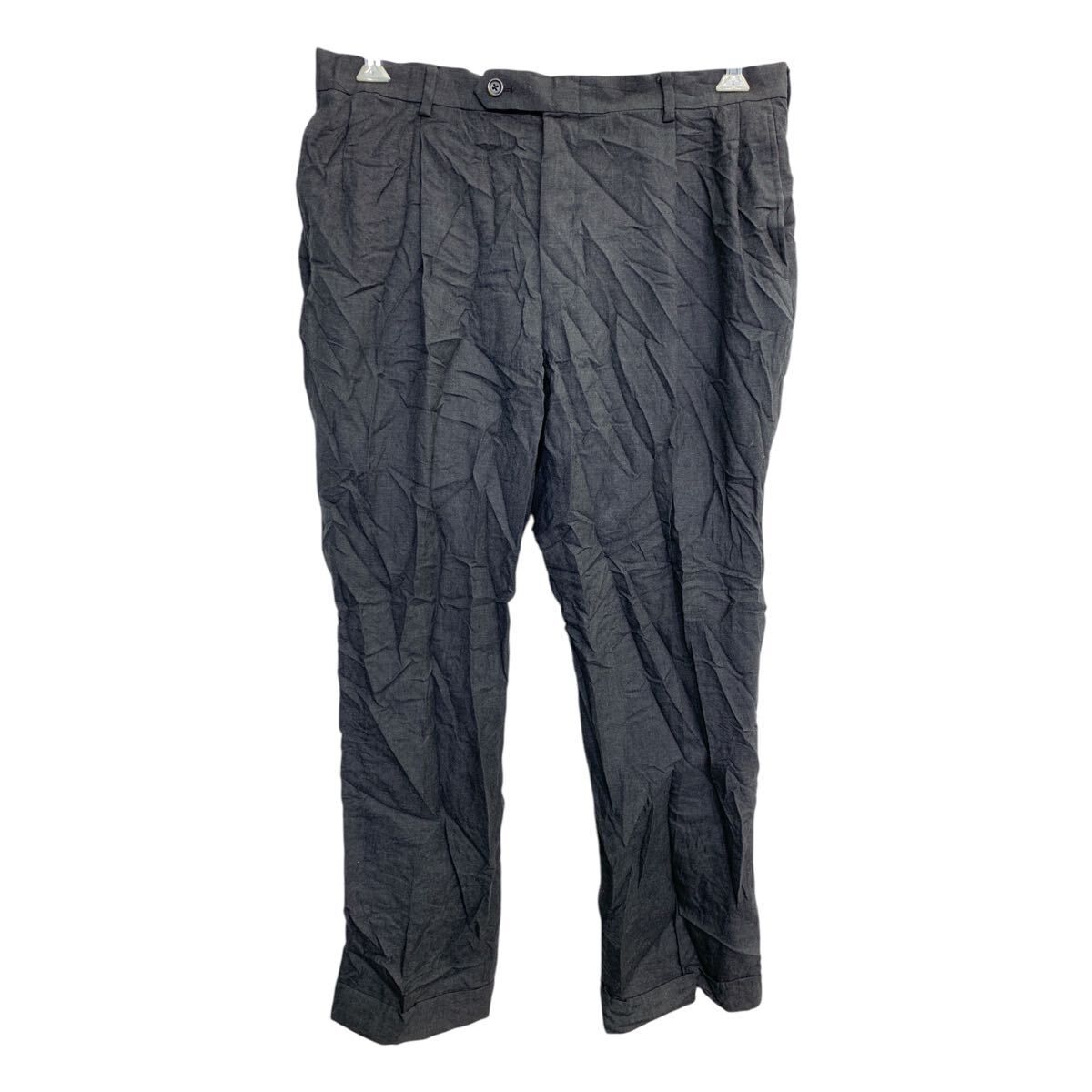 NAUTICA スラックス W36 ノーティカ ビッグサイズ ダークグレー ウール 古着卸 アメリカ仕入 2501-1056