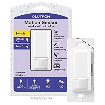 Lutron Maestro 250ワットSingle Pole Vacancyセンサースイッチ MS-VPS2-WH 1