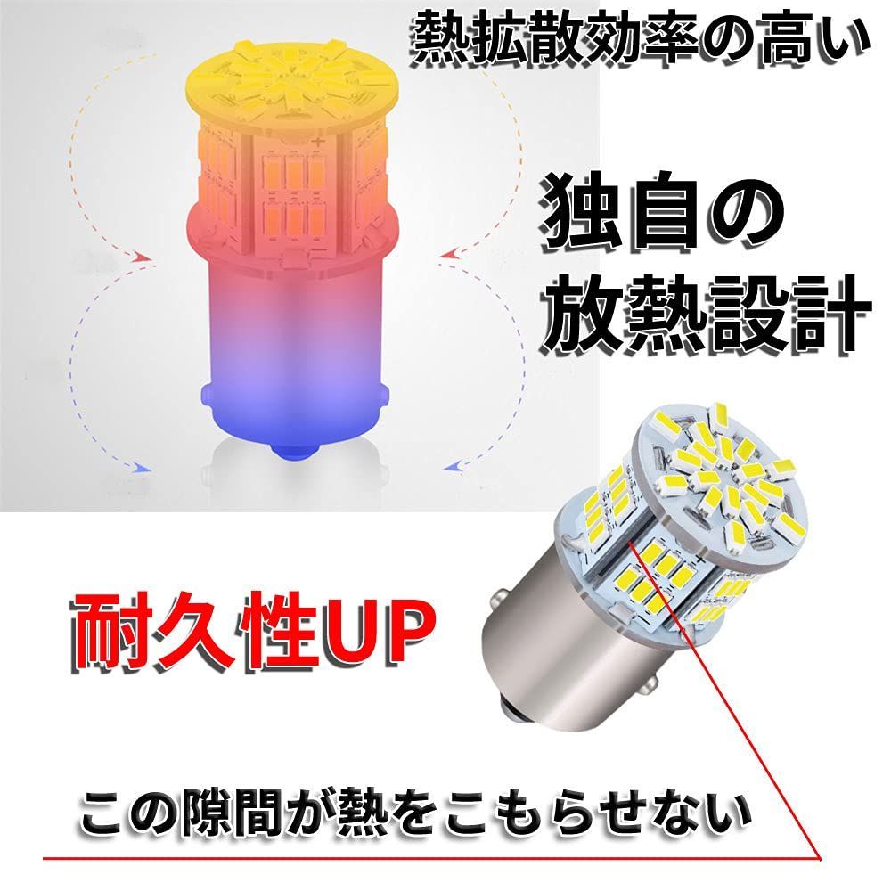 S25 G18 1157 ダブル winds 直流専用 超高輝度 LEDバルブ 54LED