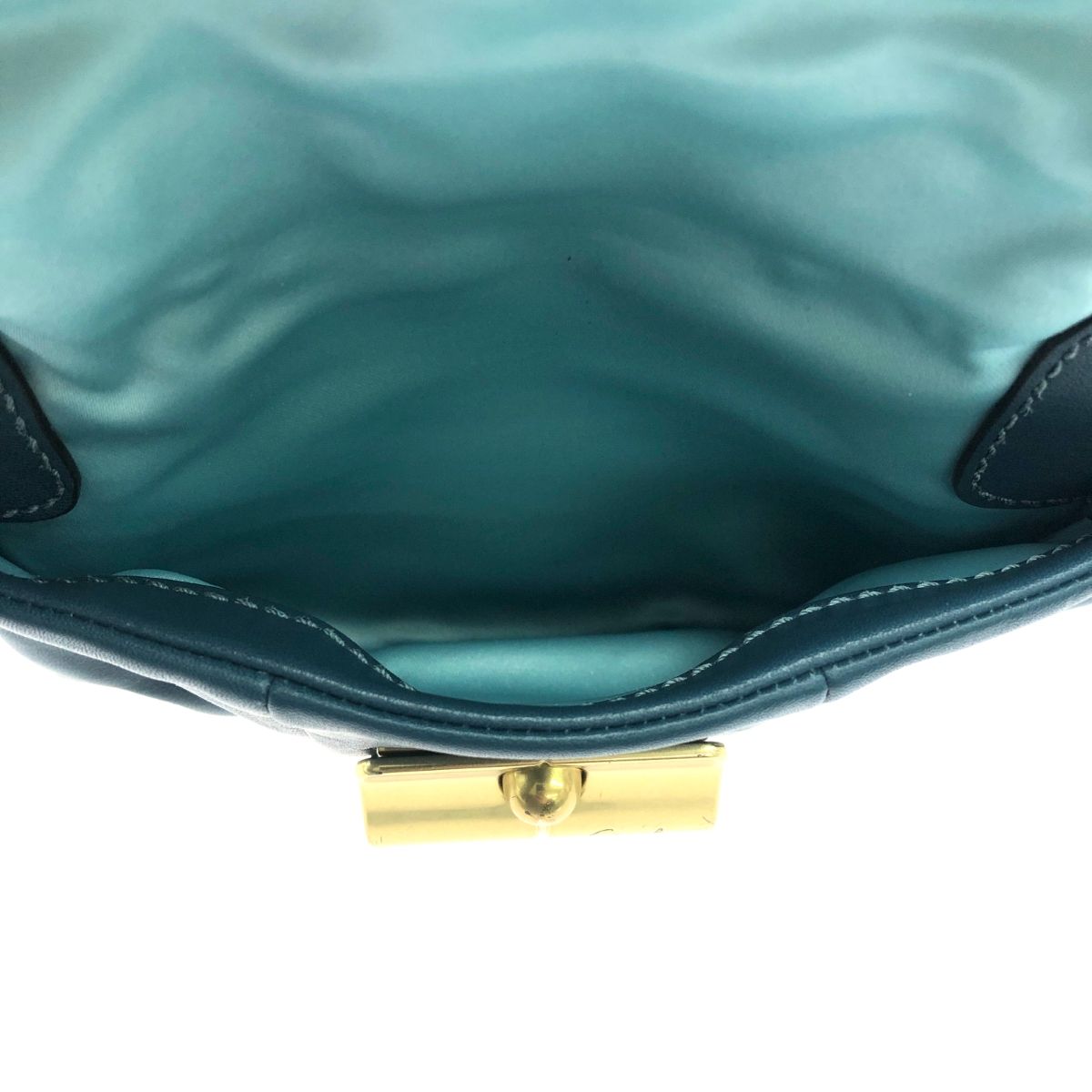 COACH コーチ 2WAYショルダーバッグ レザー/エメラルドブルー 14783