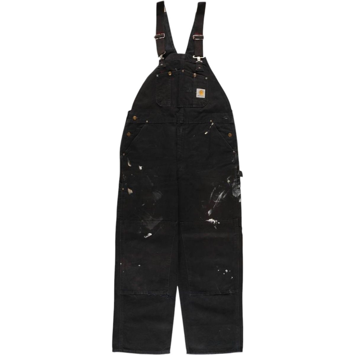 古着 ビッグサイズ カーハート Carhartt ペイント ダブルニー ダック オーバーオール メンズw40相当|eaa586294