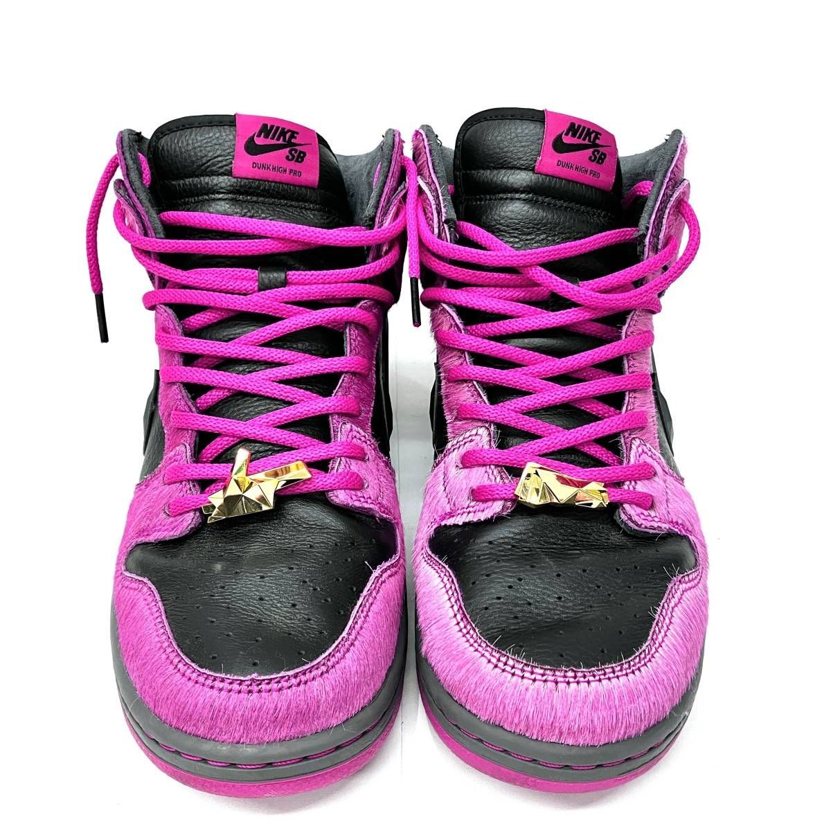 RUN THE JEWELS × NIKE SB DUNK HIGH ACTIVE PINK AND BLACK