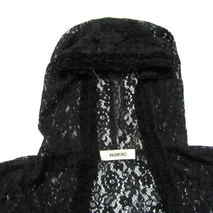 新品　INGEBORGインゲボルグ ブラック　レースカーディガン　37400円 インゲボルグ カーディガン 長袖 レース トップス レディース 4サイズ