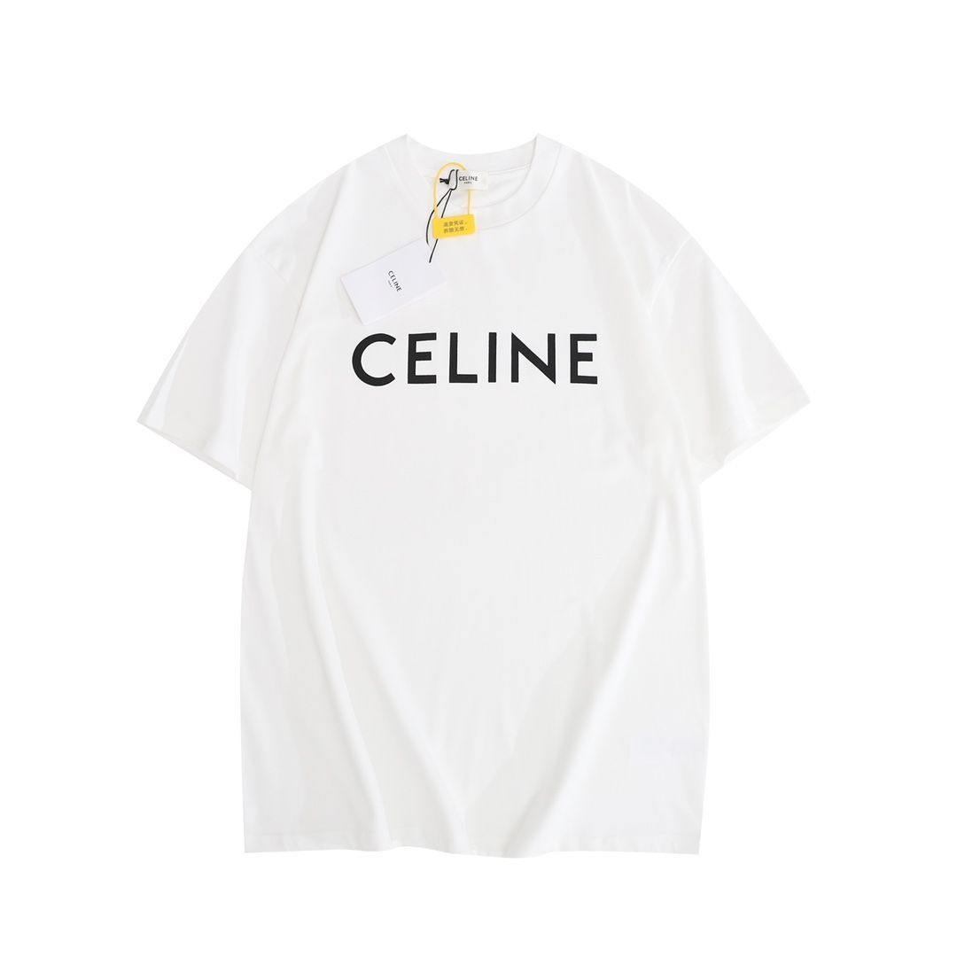 Celine セリーヌ プリントロゴ半袖Tシャツ