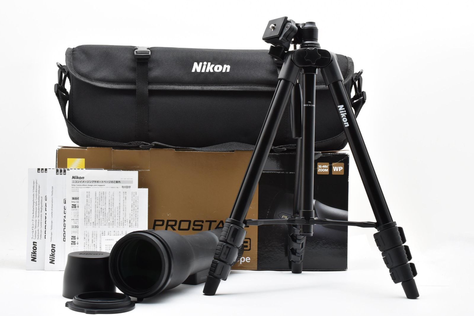 ニコン Nikon PROSTAFF 3 フィールドスコープ 16-48x60P 三脚 ケース付き A0570