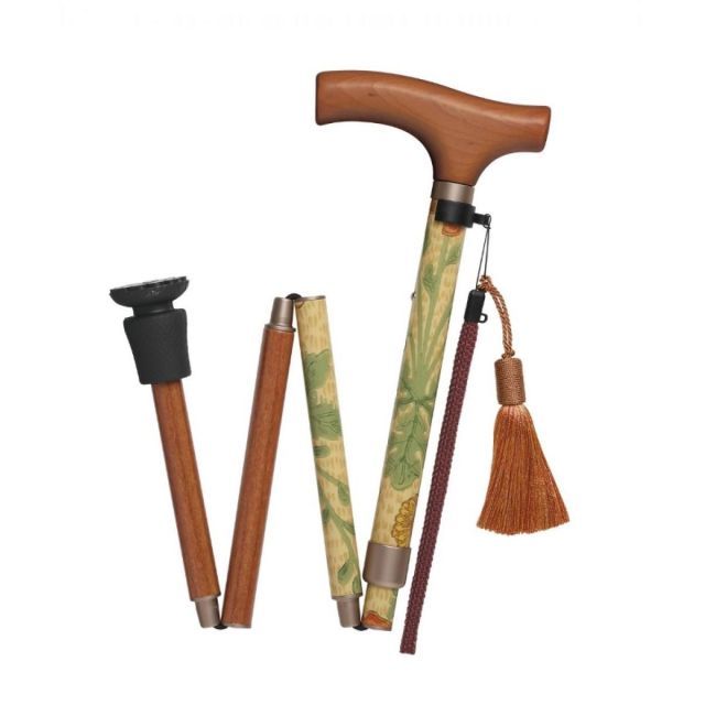 フジホーム ウィリアム モリス 折畳 ステッキ デイジー 杖 10段階調節 歩行サポート 母の日 父の日 プレゼント 化粧箱入り WB5110 敬老の日