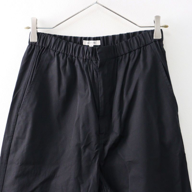 定価46200円 ブラミンク BLAMINK コットンギャザーストレートパンツ 38
